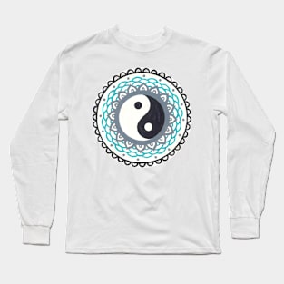 Mandala Yin and Yang, variant 1 Long Sleeve T-Shirt